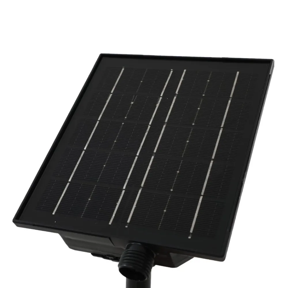 LED-solcellelampe Sabriel, lige, sort, aluminium, 3000K^Lindby Clearance