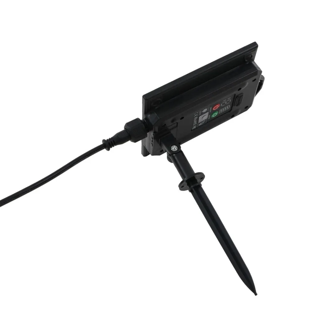 LED-solcellelampe Sabriel, lige, sort, aluminium, 3000K^Lindby Clearance