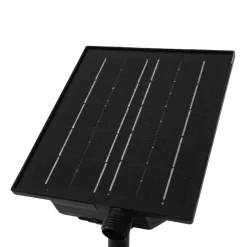 Lindby LED-solcellelampe Sabriel, buet, sort, aluminium, 3000K