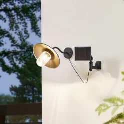 Lindby Solcellelamper>LED-solcellelampe Virane, sort, aluminium