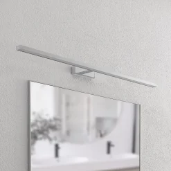 LED-spejllampe Jukka, 120 cm, krom, metal, IP44^Lindby Outlet