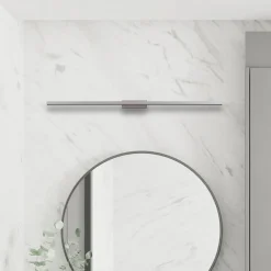 Lindby LED-spejllampe til badeværelset Alenia, 120 cm, IP44, grå