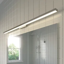 Lindby LED-spejllampe til badeværelset Alenia, 120 cm, krom