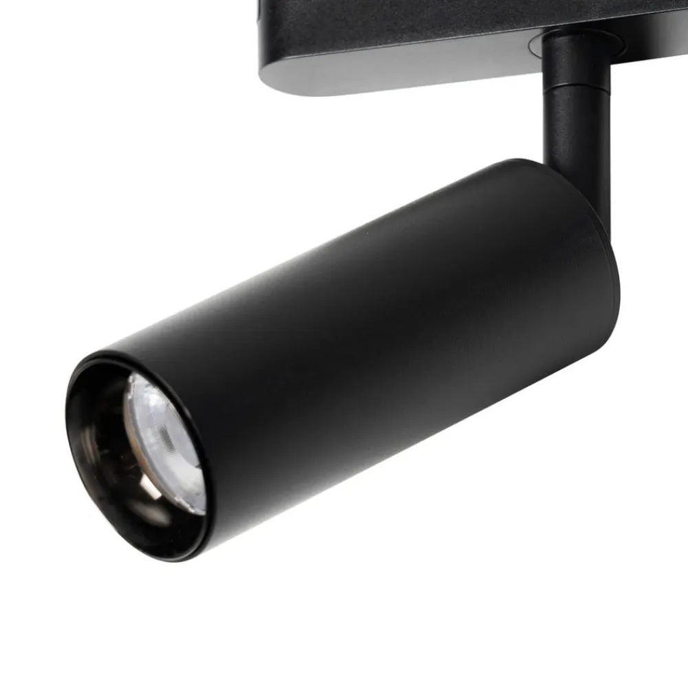 LED-spot 48 V Lumaro, sort, Ø 4 cm, aluminium, dæmpbar^Lindby Clearance
