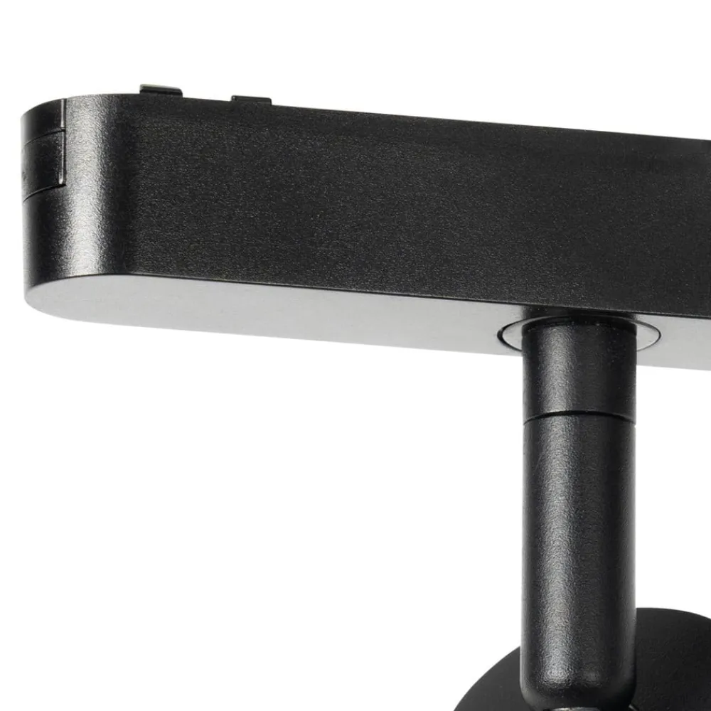 LED-spot 48 V Lumaro, sort, Ø 4 cm, aluminium, dæmpbar^Lindby Clearance