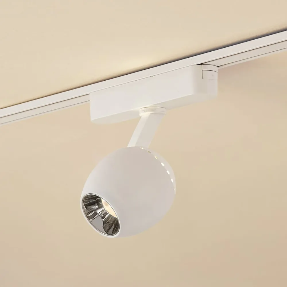 LED-spot 48 V Lumaro, hvid, Ø6cm, plast, dæmpbar^Lindby Online