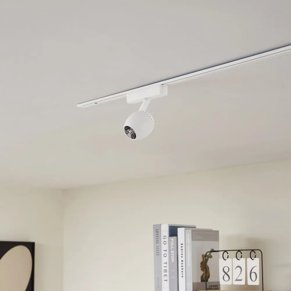 LED-spot 48 V Lumaro, hvid, Ø6cm, plast, dæmpbar^Lindby Online