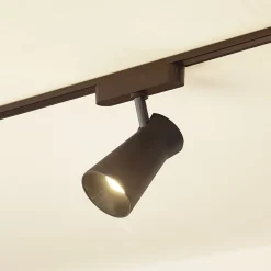 LED-spot 48 V Lumaro, sort, Ø 7 cm, dæmpbar^Lindby