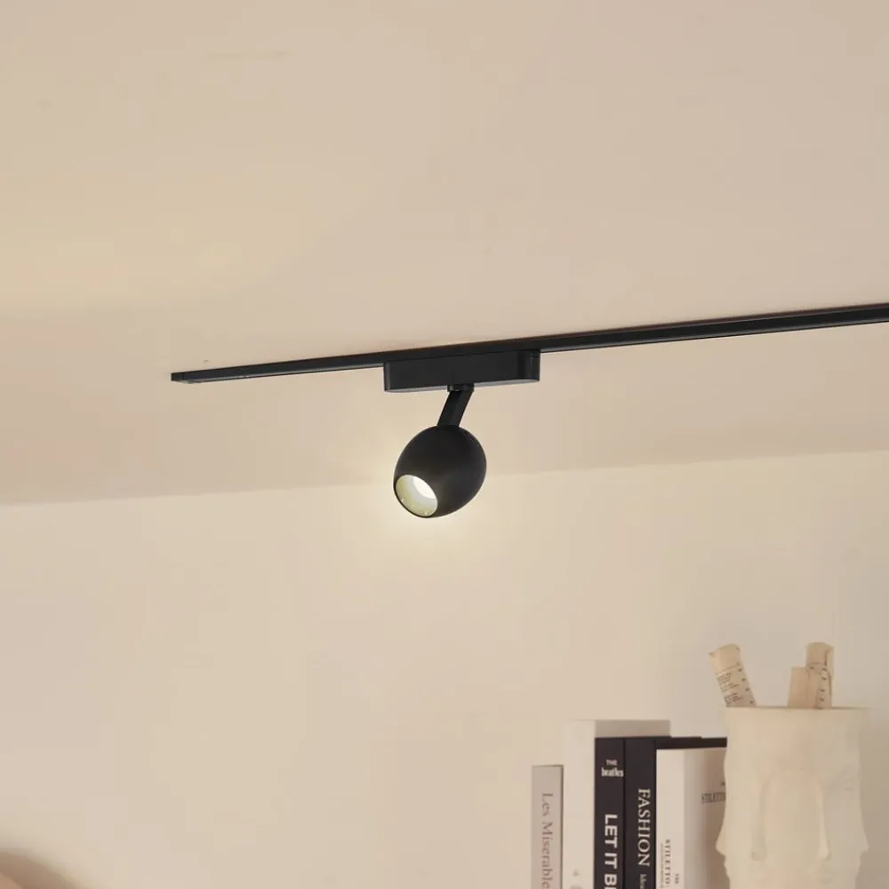 LED-spot 48 V Lumaro, sort, Ø 6,2 cm, dæmpbar^Lindby Outlet