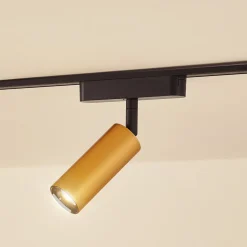 LED-spot 48 V Lumaro, guld, Ø 4 cm, aluminium, dæmpbar^Lindby Outlet