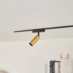 LED-spot 48 V Lumaro, guld, Ø 4 cm, aluminium, dæmpbar^Lindby Outlet