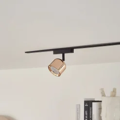 LED-spot 48 V Lumaro, rosaguld, Ø 8,2 cm, aluminium, dæmpbar^Lindby New