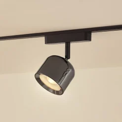 Lindby LED-spot 48 V Lumaro, grå, Ø 8,2 cm, aluminium, dæmpbar