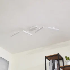 Lindby LED-spotlight Eldrin, hvid, 4 lyskilder, lysliste