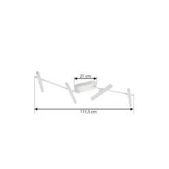 Lindby LED-spotlight Eldrin, hvid, 4 lyskilder, lysliste