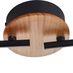 LED-spotlight Manel, træ, 84 cm lang, 4 lyskilder^Lindby Sale