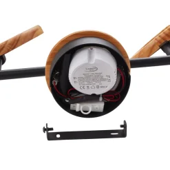 LED-spotlight Manel, træ, 37 cm lang, 2 lyskilder^Lindby New