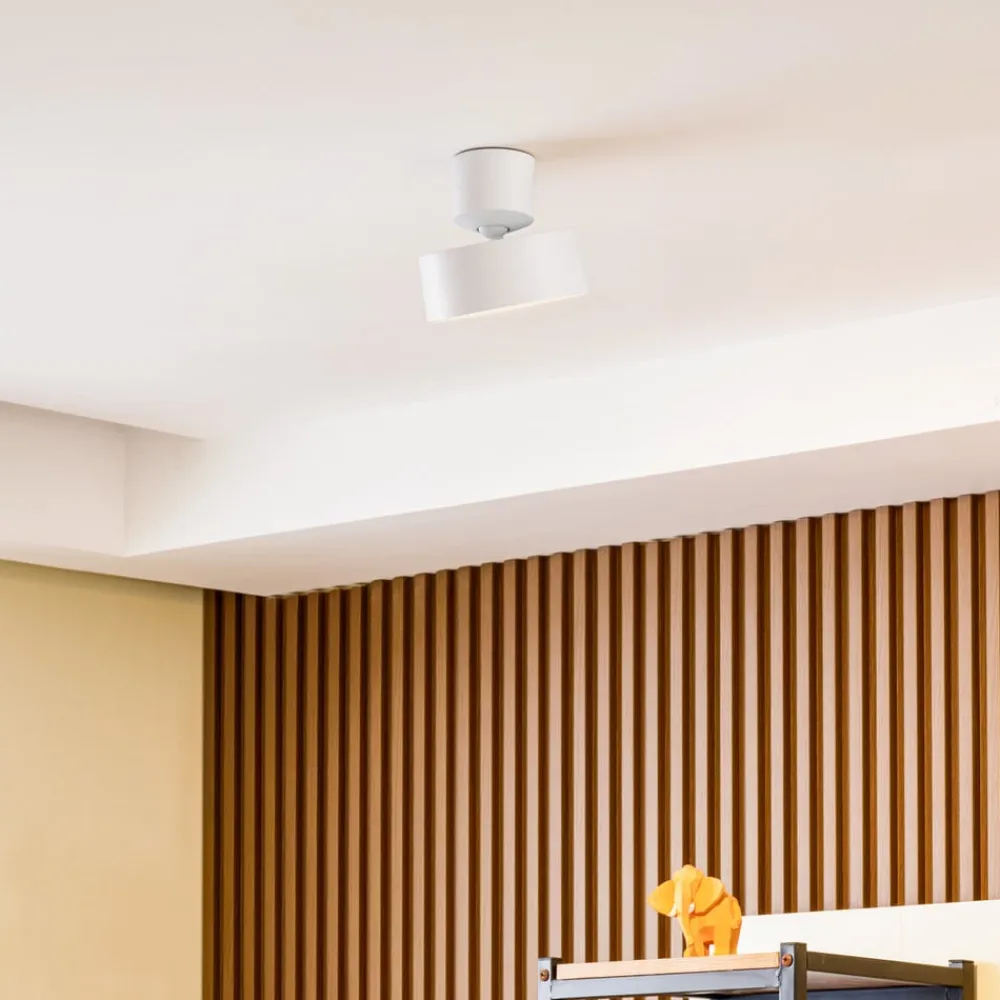 LED-spotlight Nivoria, Ø 14 cm, hvid, drejelig^Lindby Online