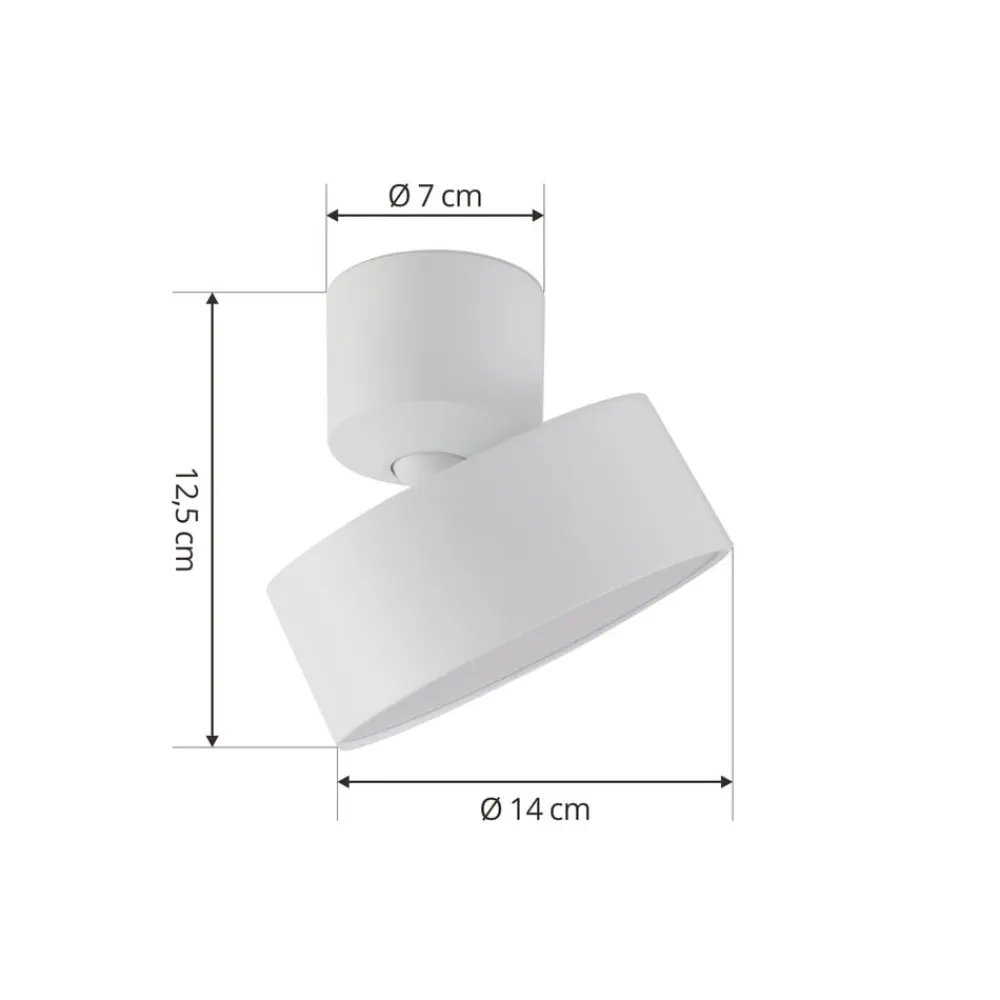 LED-spotlight Nivoria, Ø 14 cm, hvid, drejelig^Lindby Online