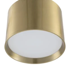 Lindby LED-spotlight Nivoria, Ø 12 cm, guldfarvet, metal