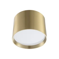 Lindby LED-spotlight Nivoria, Ø 12 cm, guldfarvet, metal