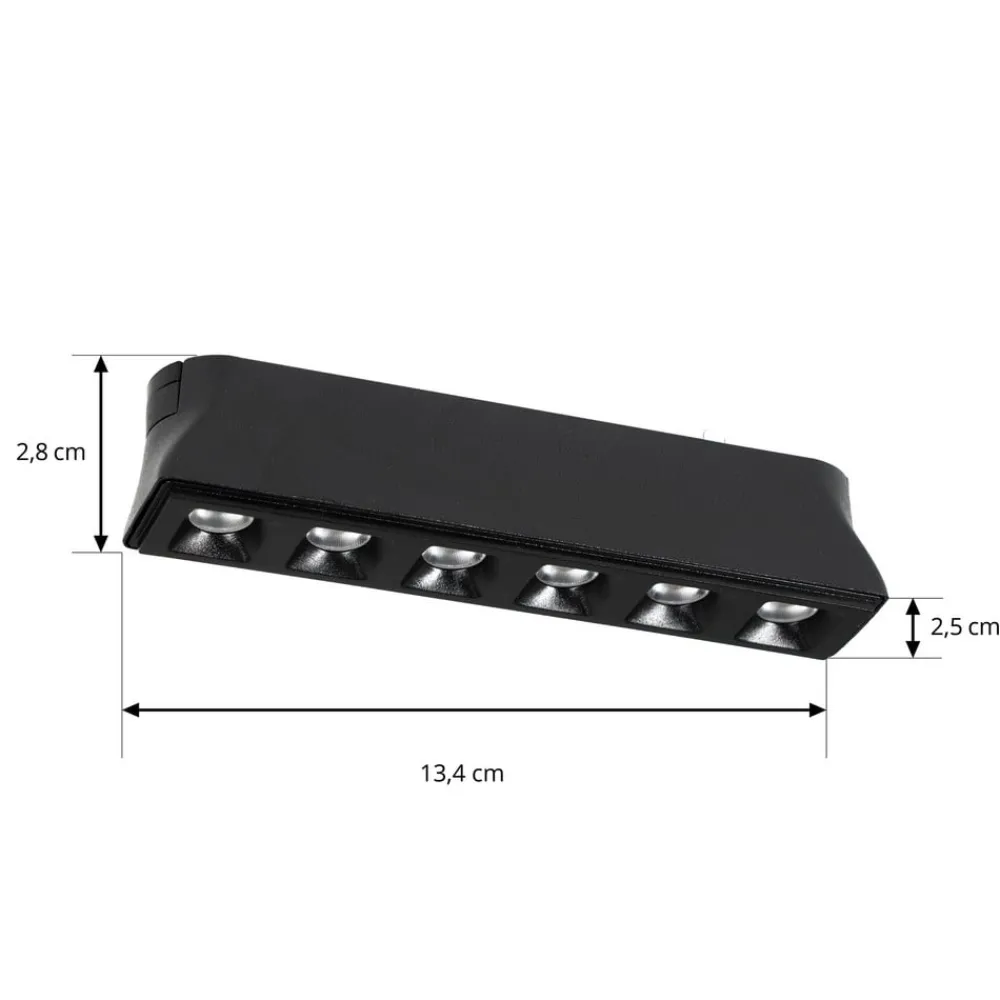 LED-strip 48 V Lumaro,sort,6 punkter,2,5cm,dæmpbar^Lindby Online