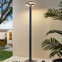 LED-udendørslampe Keily, cirkel, antracit, metal^Lindby Outlet