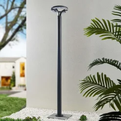 LED-udendørslampe Keily, cirkel, antracit, metal^Lindby Outlet