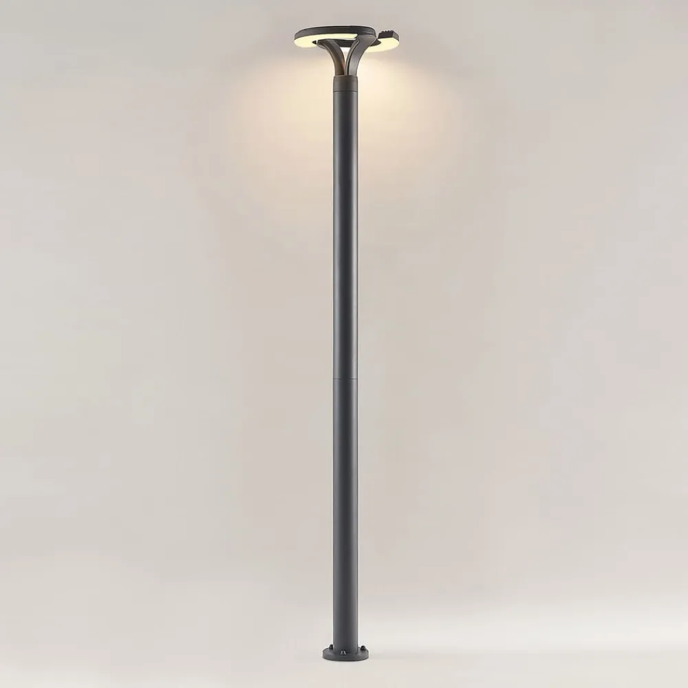 LED-udendørslampe Keily, cirkel, antracit, metal^Lindby Outlet