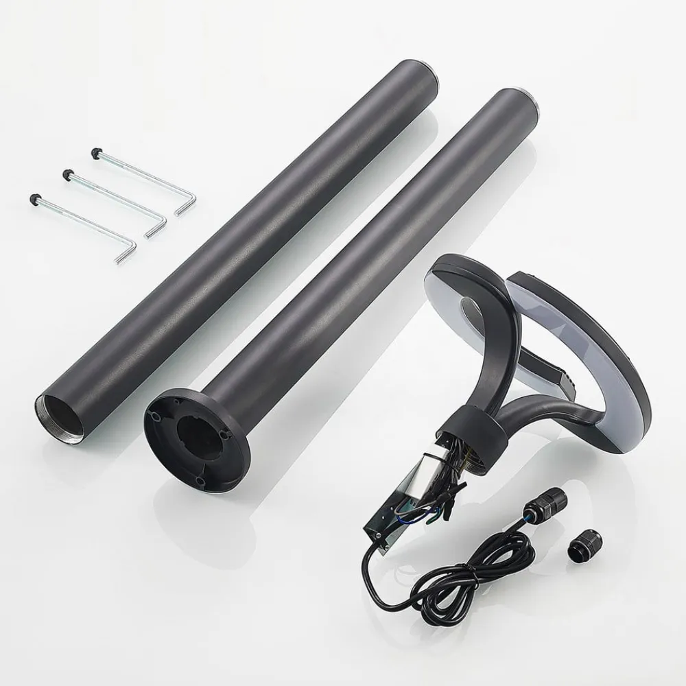 LED-udendørslampe Keily, cirkel, antracit, metal^Lindby Outlet