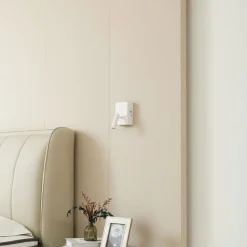 LED-væglampe Agit, hvid, metal, touchdæmper^Lindby New