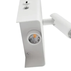 LED-væglampe Agit, hvid, metal, touchdæmper^Lindby New