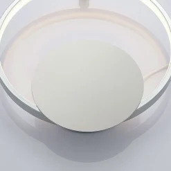 Lindby LED-væglampe Anays, Ø 32 cm, krom/klar, plast