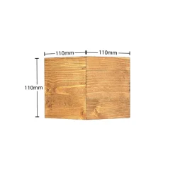 LED-væglampe Benicio, 11 cm, kantet, træ^Lindby Sale