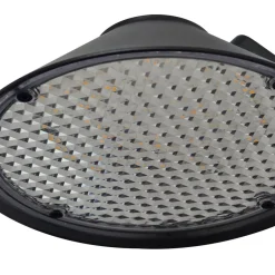 Lindby LED-væglampe Capelo, sort, metal, sensor, Ø20cm