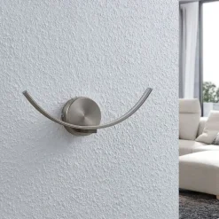 LED-væglampe Iven, bredde 34 cm, nikkel, 3.000 K^Lindby Sale