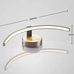 LED-væglampe Iven, bredde 34 cm, nikkel, 3.000 K^Lindby Sale