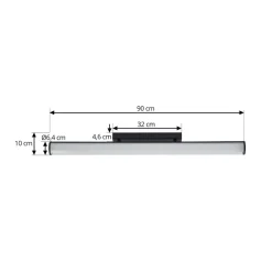 Lindby LED-væglampe Kirka, sort, metal, IP44, 90 cm, CCT
