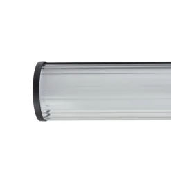Lindby LED-væglampe Kirka, sort, metal, IP44, 90 cm, CCT