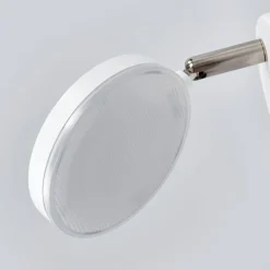 Lindby LED-væglampe Milow, hvid, 9,6 cm høj, afbryder