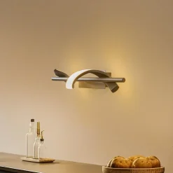 Lindby Væglamper|Væglamper>LED-væglampe Munja, sort, metal