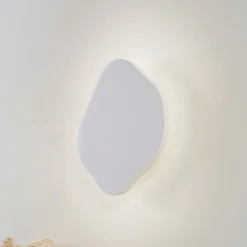 Lindby Væglamper>LED-væglampe Nielson, hvid, gips, 30 x 30 cm