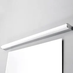 Lindby LED-væglampe Philippa, afrundet, 88 cm, krom, IP44