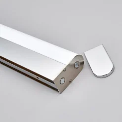 Lindby LED-væglampe Philippa, afrundet, 88 cm, krom, IP44