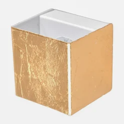 LED-væglampe Quentin, 9 cm bred, guldfarvet, metal^Lindby Online