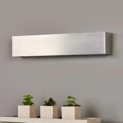 Lindby Væglamper|Væglamper>LED-væglampe Ranik, 40 cm, aluminiumsfarvet, metal