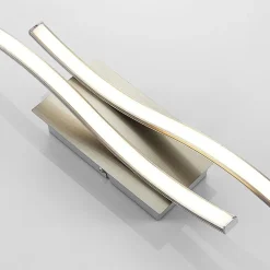 LED-væglampe Safia, 45 cm, nikkelfarvet, metal^Lindby Hot