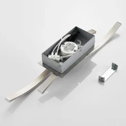 LED-væglampe Safia, 45 cm, nikkelfarvet, metal^Lindby Hot