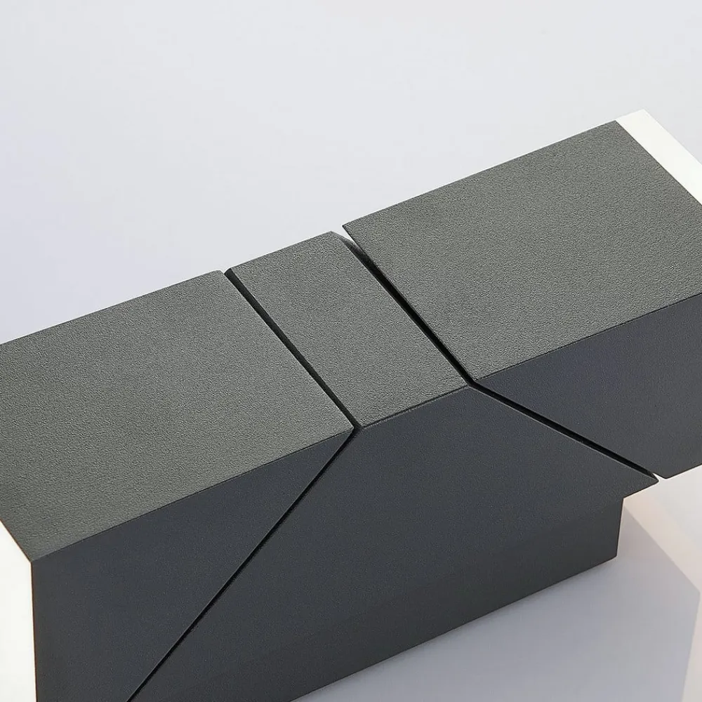 LED-væglampe Sally, 22 cm, antracit, IP54^Lindby New