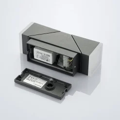 Lindby LED-væglampe Sally, 22 cm, antracit, IP54, sensor